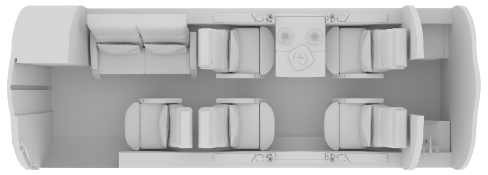 Learjet 60 Floor Plan
